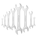 Buildskill ST8DOE Double Open End Wrench/Spanner Set Made With Forged & Heat Treated Carbon Steel, Chrome Coated, Long Pattern Design, Sizes : 6x7,8x9,10x11,12x13,14x15,16x17,18x19,20x22mm (Pack of 8)