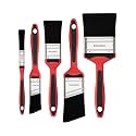 BUILDSKILL 5 Pcs Paint Brush for Wall | Size - 12mm, 38mm, 75mm Curved - 25mm, 50mm | TPR Handle | Synthetic Bristle for Water-Based & Solvent Paints | Wall Paint Brush Set for Professionals & DIY