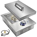 Built-In Single Side Burner for Outdoor Kitchen with Cover，LED Control Knob