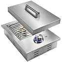 Built-In Single Side Burner for Outdoor Kitchen with Cover，LED Control Knob