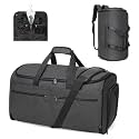 Bukere Garment Bags for Travel, Convertible Carry on Duffel Bag for Men Women, Backpack Straps, Shoe Compartment, 3 in 1 Hanging Dress Suit Bags for Men Women