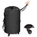 Bukere Laundry Hamper with Wheels, Extra Large 3 in 1 Pop Up Rolling Laundry Basket, Collapsible Freestanding Wheeled Laundry Carry Bag for Storage, Laundry Room, Bathroom, Apartment, College Dorm