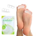 Bukihome Hammertoe Corrector Gel Toe Straighteners - 12 pcs Support Crest for Women & Men - Realign Bent, Crooked, Curled, Claw, Hammer Toes - Clear,Three Loop