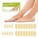 Bukihome Hydrocolloid Gel Blister Bandages - 25ct - Adhesive Blisters Bandages - Waterproof Blister Pads for Heel, Feet, Toe, Fingers - Gel Blister Prevention for Travel,Hiking (Variety Pack)