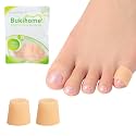 Bukihome Silicone Toe Protectors – 14 Pack Silicone Toe Sleeve for Hammer Toes, Corns, Calluses, Blisters – Soft Gel Protector Toe Cushions for Pain Relief (Beige, Pinky)