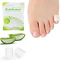 Bukihome Silicone Toe Protectors – 14 Pack Silicone Toe Sleeve for Hammer Toes, Corns, Calluses, Blisters – Soft Gel Protector Toe Cushions for Pain Relief (Clear, Pinky）