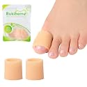 Bukihome Silicone Toe Protectors – 14 Pack Silicone Toe Sleeve for Hammer Toes, Corns, Calluses, Blisters – Soft Gel Protector Toe Cushions for Pain Relief (Beige, Large)