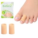 Bukihome Silicone Toe Protectors – 14 Pack Silicone Toe Sleeve for Hammer Toes, Corns, Calluses, Blisters – Soft Gel Protector Toe Cushions for Pain Relief (Beige, Small)