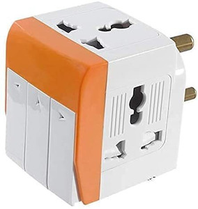 bukily 3 pin multi plug socket-universal travel adapter with switch safety indicator indoor plug-in electronic timer switch multicolor