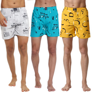 bukkl pack of 3 printed men boxer