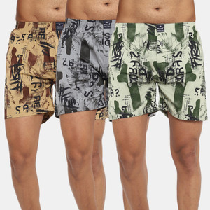 bukkl pack of 3 printed men boxer