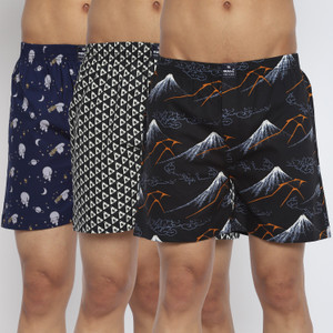 bukkl pack of 3 printed men boxer