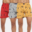 BUKKL Pack of 3 Printed Men Boxer