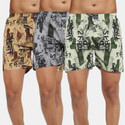 BUKKL Pack of 3 Printed Men Boxer