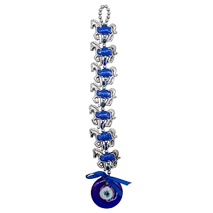 buko feng shui lucky eye hanging ornaments amp charms helps with luck and protection from evil spirit comes with decorative blue charms beads amp bells 5-horse_big-disc