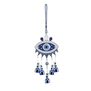 buko feng shui lucky eye hanging ornaments amp charms helps with luck and protection from evil spirit comes with decorative blue charms beads amp bells luckyeye_ly_big-eyelid_blue-bells