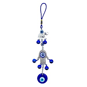 buko feng shui lucky eye hanging ornaments amp charms helps with luck and protection from evil spirit comes with decorative blue charms beads amp bells hamsa-hand_elephant
