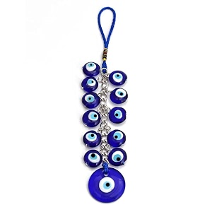 buko feng shui lucky eye hanging ornaments amp charms helps with luck and protection from evil spirit comes with decorative blue charms beads amp bells luckyeye_7eyes_glass-bigeye