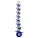 Buko Feng Shui Lucky Eye Hanging Ornaments &amp; Charms Helps with Luck and Protection from Evil Spirit Comes with Decorative Blue Charms, Beads &amp; Bells. (5-Horse_Big-DISC)