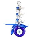 Buko Feng Shui Lucky Eye Hanging Ornaments &amp; Charms Helps with Luck and Protection from Evil Spirit Comes with Decorative Blue Charms, Beads &amp; Bells. (3-ELEPHAT_Small-DSIC)
