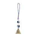 Buko Feng Shui Lucky Eye Hanging Ornaments &amp; Charms Helps with Luck and Protection from Evil Spirit Comes with Decorative Blue Charms, Beads &amp; Bells. (BUKO_Evileye_TWO-BALLS-1-BIGBELLS)