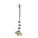 Buko Feng Shui Lucky Eye Hanging Ornaments &amp; Charms Helps with Luck and Protection from Evil Spirit Comes with Decorative Blue Charms, Beads &amp; Bells. (LUCKYEYE_Three-Balls_Bells)