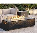 BULEXYARD 42" LED Propane Fire Pit Table, Outdoor Natural Gas Fireplace