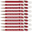 Bulk Custom Pens Personalized, Customized Pens with Name/Logo on Both Sides Gifts, Black Ink Engraved Ballpoint with Stylus, Ideal for Business, Birthday, Party, Wedding, School, Metal Material