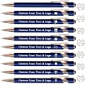 Bulk Custom Pens Personalized, Customized Pens with Name/Logo on Both Sides Gifts, Black Ink Engraved Ballpoint with Stylus, Ideal for Business, Birthday, Party, Wedding, School, Metal Material