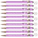 Bulk Custom Pens Personalized, Customized Pens with Name/Logo on Both Sides Gifts, Black Ink Engraved Ballpoint with Stylus, Ideal for Business, Birthday, Party, Wedding, School, Metal Material