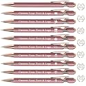 Bulk Custom Pens Personalized, Customized Pens with Name/Logo on Both Sides Gifts, Black Ink Engraved Ballpoint with Stylus, Ideal for Business, Birthday, Party, Wedding, School, Metal Material