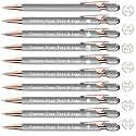 Bulk Custom Pens Personalized, Customized Pens with Name/Logo on Both Sides Gifts, Black Ink Engraved Ballpoint with Stylus, Ideal for Business, Birthday, Party, Wedding, School, Metal Material