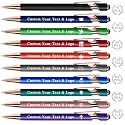 Bulk Custom Pens Personalized, Customized Pens with Name/Logo on Both Sides Gifts, Black Ink Engraved Ballpoint with Stylus, Ideal for Business, Birthday, Party, Wedding, School, Metal Material