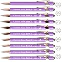 Bulk Custom Pens Personalized, Customized Pens with Name/Logo on Both Sides Gifts, Black Ink Engraved Ballpoint with Stylus, Ideal for Business, Birthday, Party, Wedding, School, Metal Material