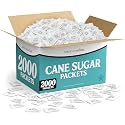 Bulk White Sugar Packets 2000 Count Individual Portion Packs for Hot Drinks Great for Restaurants Offices Schools and Home Use