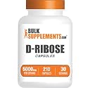BulkSupplements.com D-Ribose Capsules - Ribose Supplement, for Energy Support - Gluten Free, 7 Capsules per Serving (5000mg), 210 Count (Pack of 1)