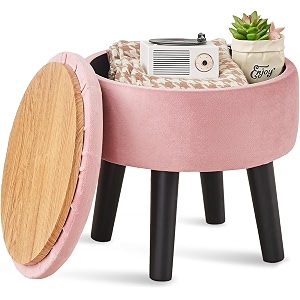 luxurious sitting stool with footrest for living room and bedroom storeage bench 20