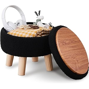 luxurious sitting stool with footrest for living room and bedroom storeage bench 14