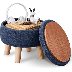 luxurious sitting stool with footrest for living room and bedroom storeage bench 15