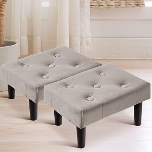 luxurious sitting stool with footrest for living room and bedroom storeage bench 11