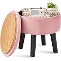 Luxurious Sitting Stool with Footrest for Living Room and Bedroom Storeage Bench (20)
