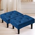 Luxurious Sitting Stool with Footrest for Living Room and Bedroom Storeage Bench (12)