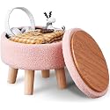 Luxurious Sitting Stool with Footrest for Living Room and Bedroom Storeage Bench (16)