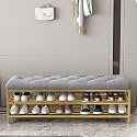Luxurious Sitting Stool with Footrest for Living Room and Bedroom Storeage Bench (3)