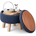 Luxurious Sitting Stool with Footrest for Living Room and Bedroom Storeage Bench (15)