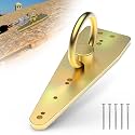 1 Pack Bull Ring Roof Anchor for Fall Protection,Zinc-Plated Steel
