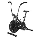 Bullar Air Bike Exercise Cycle with Moving/Stationary Handles, Adjustable Resistance with Cushioned Seat &amp; Back Support, Max User Weight 100 Kg (Black (Air Bike with Moving Handles))