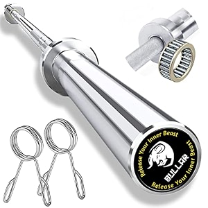 bullar olympic barbell 7 feet 20kg barbell rod olympic rod for powerlifting olympic bar for weight lifting with spring or clamps locks 7 feet with spring lockalloy steel