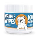 Bulldog Wrinkle Wipes for Dogs – Deodorizing &amp; Soothing with Honeysuckle Extract – Non-Irritating, Cleans Wrinkles, Folds, Paws &amp; Tail Pockets – for Bulldogs, Pugs &amp; Frenchies (100 Count)