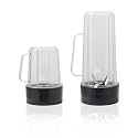 Bullet Mixer Jars – 2 Pc Set (300ml & 500ml) | BPA-Free Clear Plastic with Handle | Compatible with Nutri Mixer, NUTRIPRO, NIPOLIAN, Inalsa